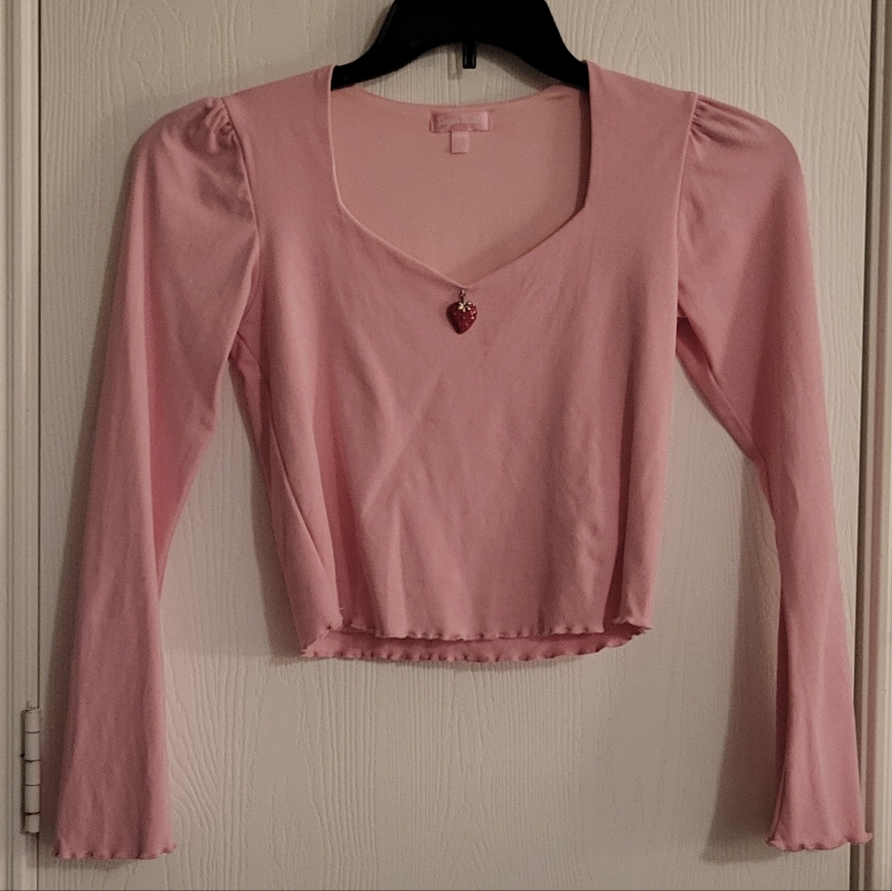 Pink Sugar Thrillz Strawberry Crop Top